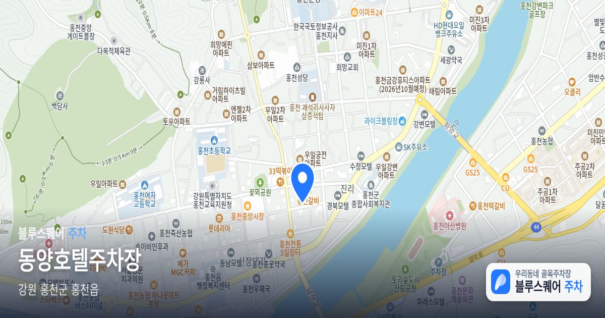 동양호텔주차장 위치 지도