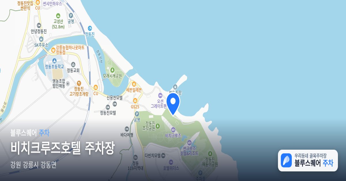 비치크루즈호텔 주차장 위치 지도