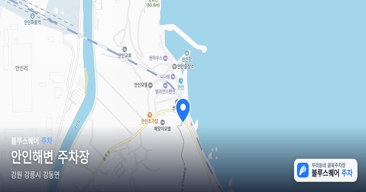 안인해변 주차장 위치 지도