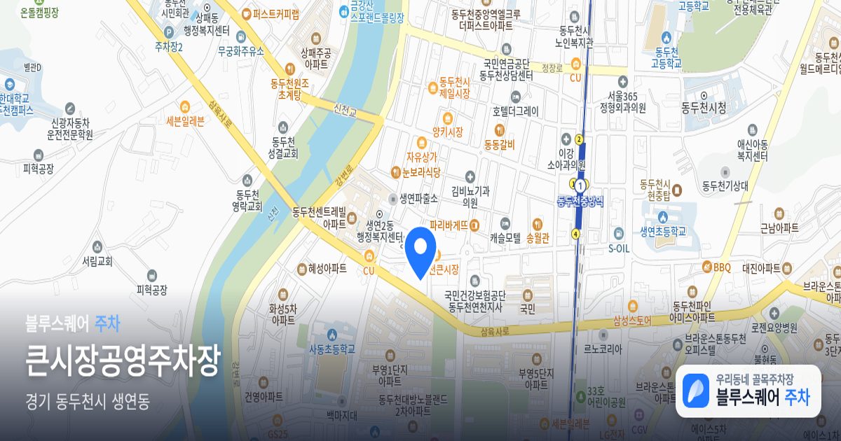 큰시장공영주차장 위치 지도