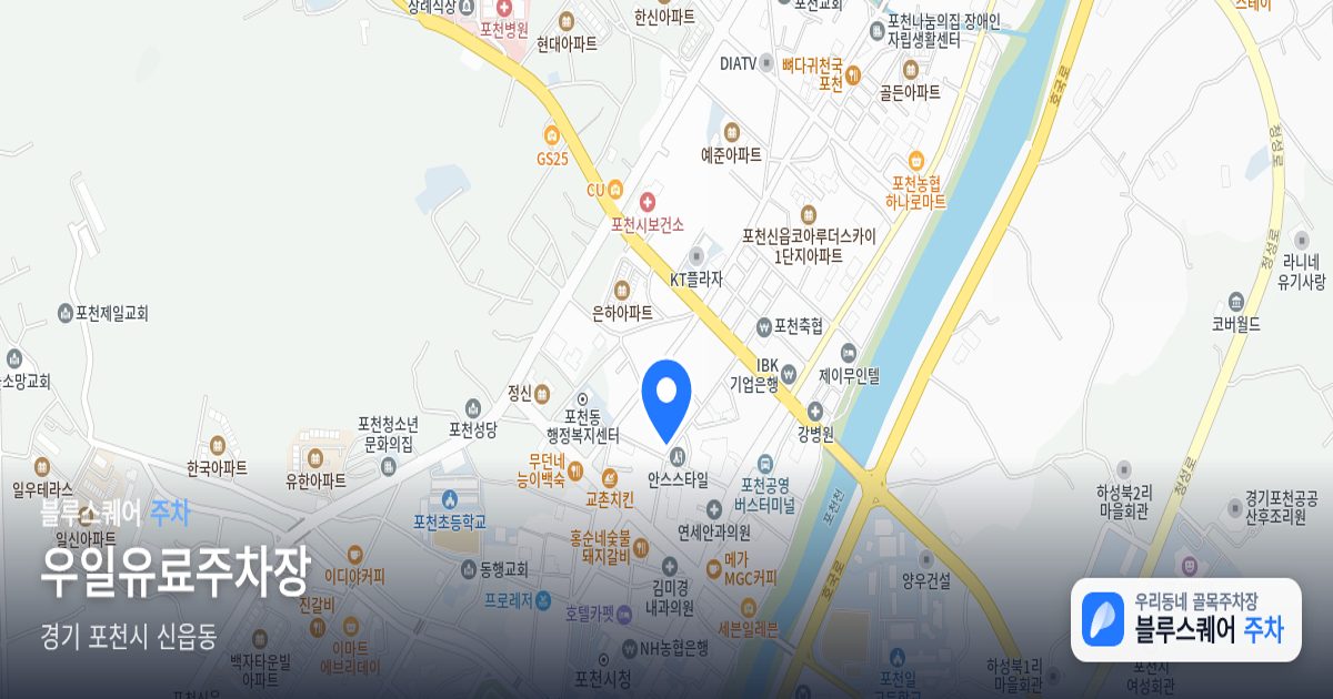 우일유료주차장 위치 지도