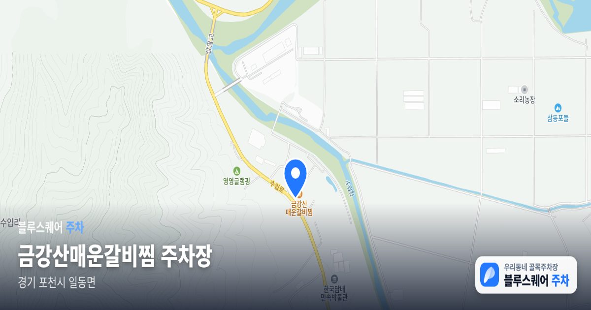 금강산매운갈비찜 주차장 위치 지도