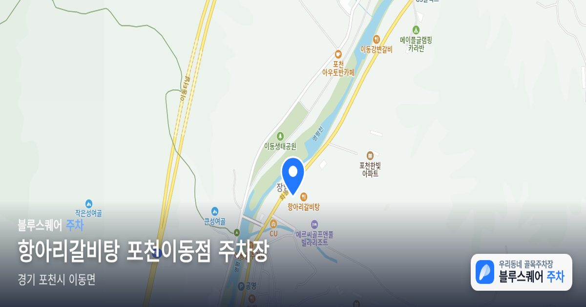 항아리갈비탕 포천이동점 주차장 위치 지도