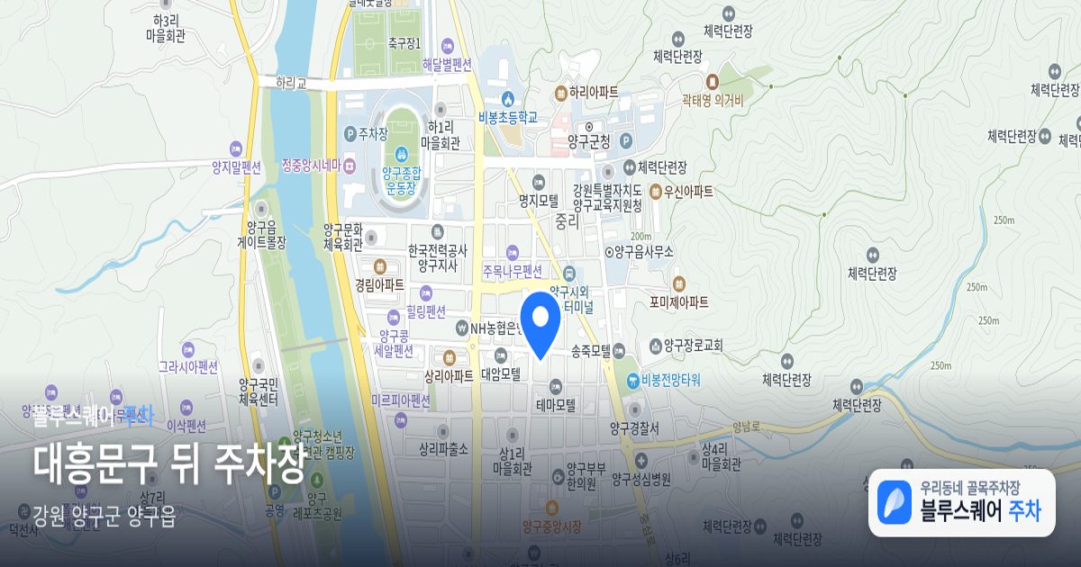 대흥문구 뒤 주차장 위치 지도