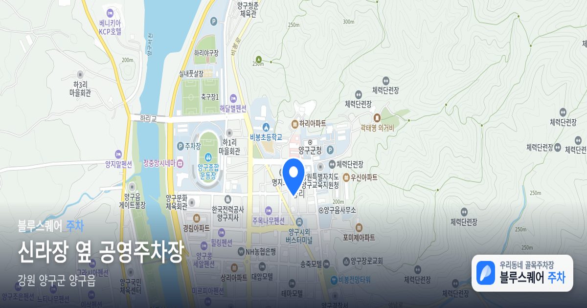 신라장 옆 공영주차장 위치 지도