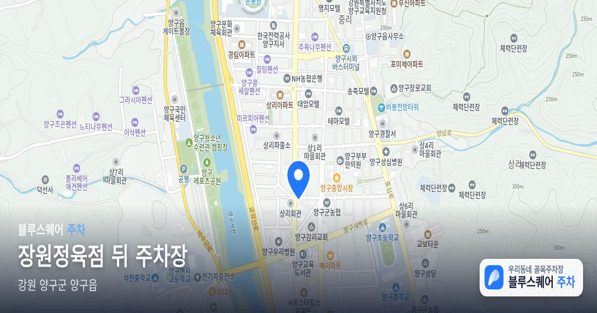 장원정육점 뒤 주차장 위치 지도