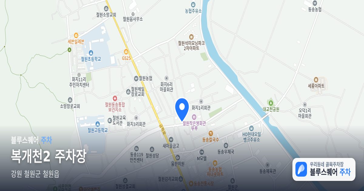 복개천2 주차장 위치 지도