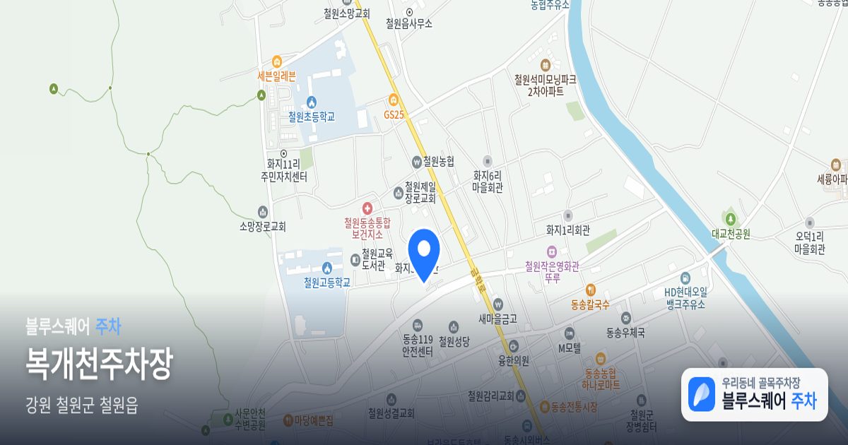 복개천주차장 위치 지도