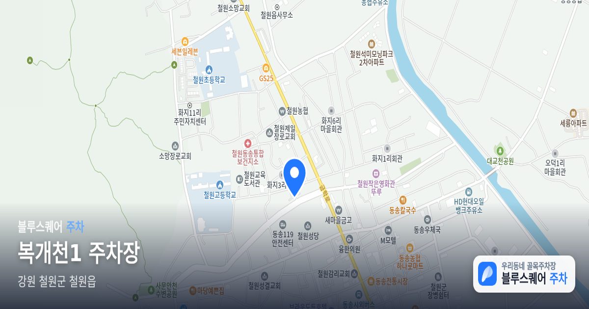 복개천1 주차장 위치 지도