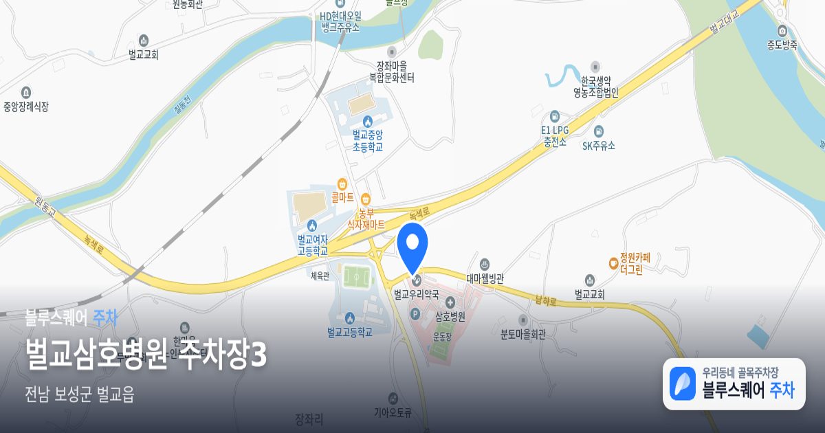 벌교삼호병원 주차장3 위치 지도