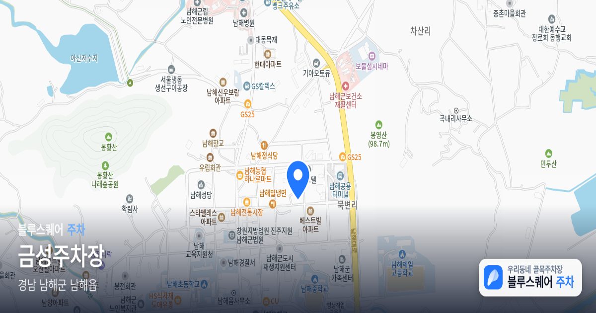금성주차장 위치 지도