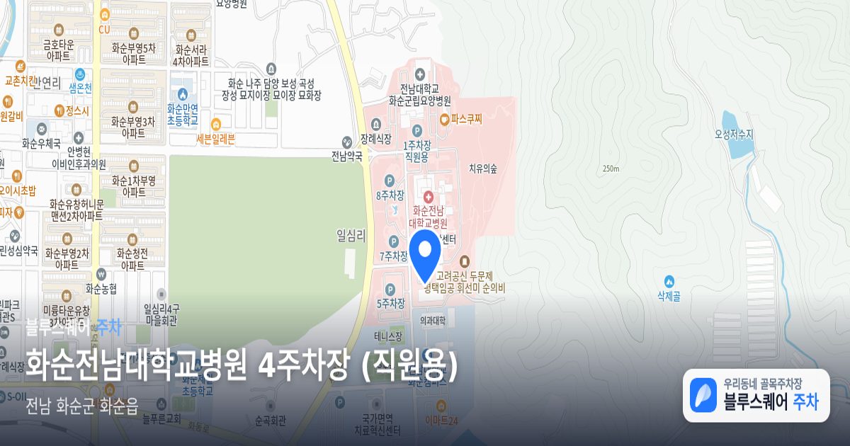 화순전남대학교병원 4주차장 (직원용) 위치 지도
