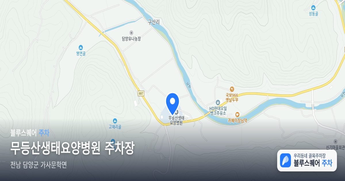 무등산생태요양병원 주차장 위치 지도