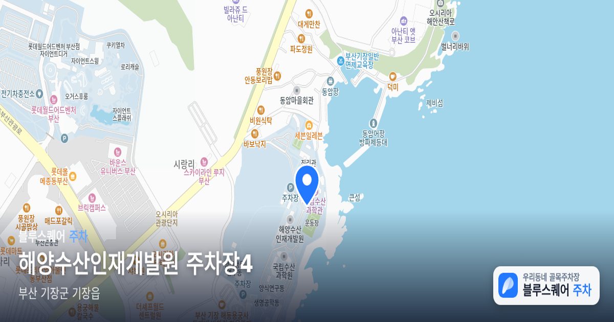 해양수산인재개발원 주차장4 위치 지도