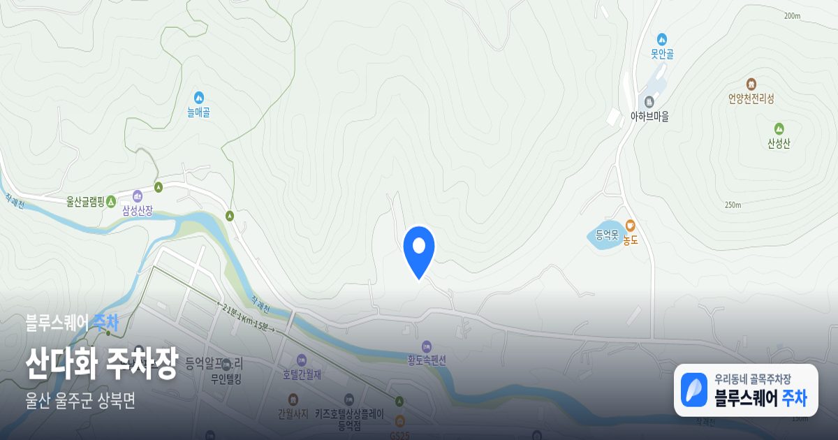 산다화 주차장 위치 지도