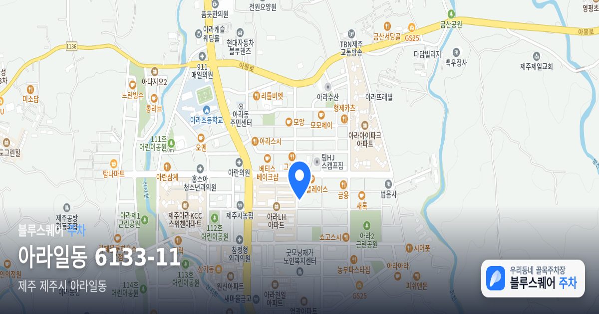 아라일동 6133-11 위치 지도