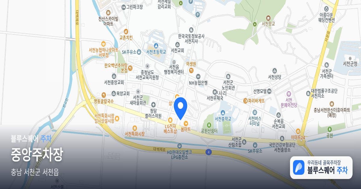 중앙주차장 위치 지도