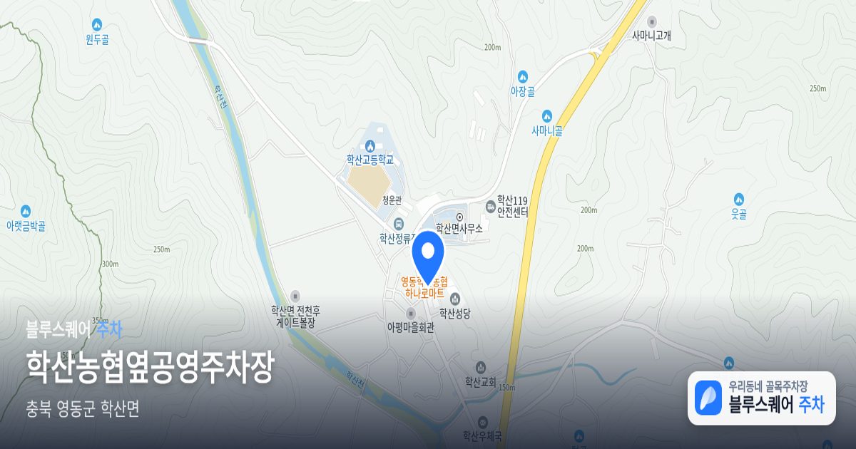 학산농협옆공영주차장 위치 지도