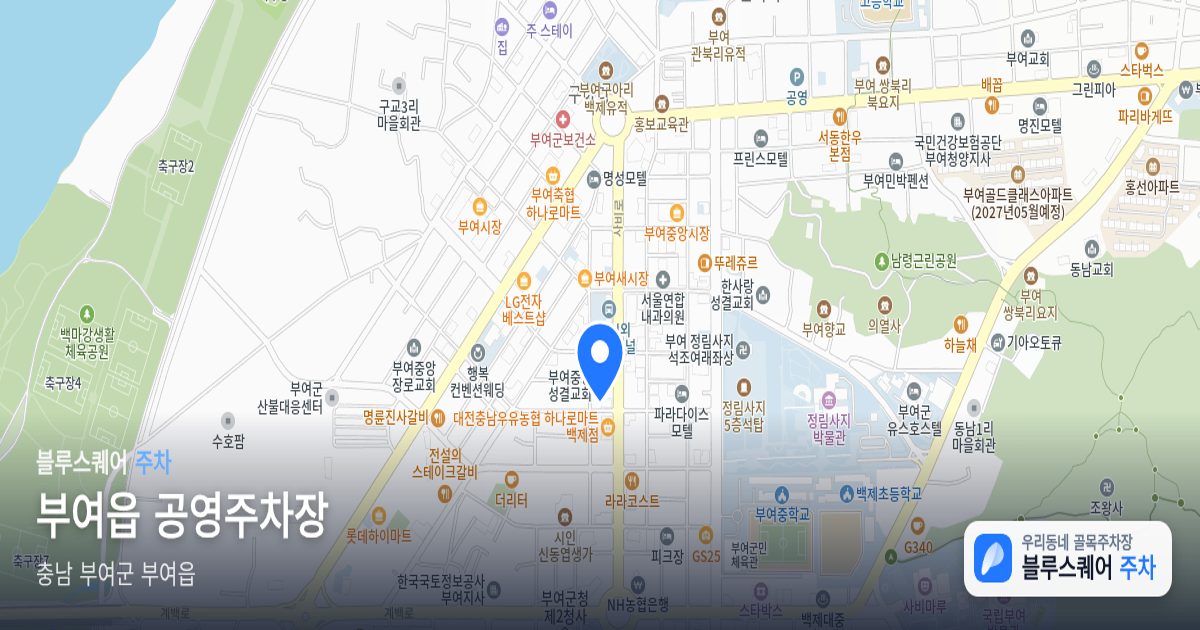 부여읍 공영주차장 위치 지도