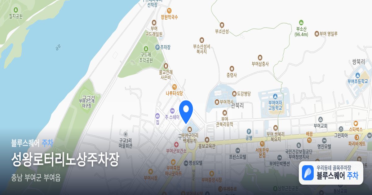 성왕로터리노상주차장 위치 지도