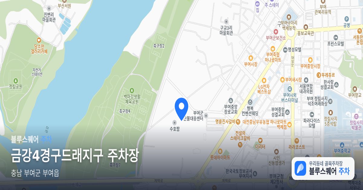 금강4경구드래지구 주차장 위치 지도