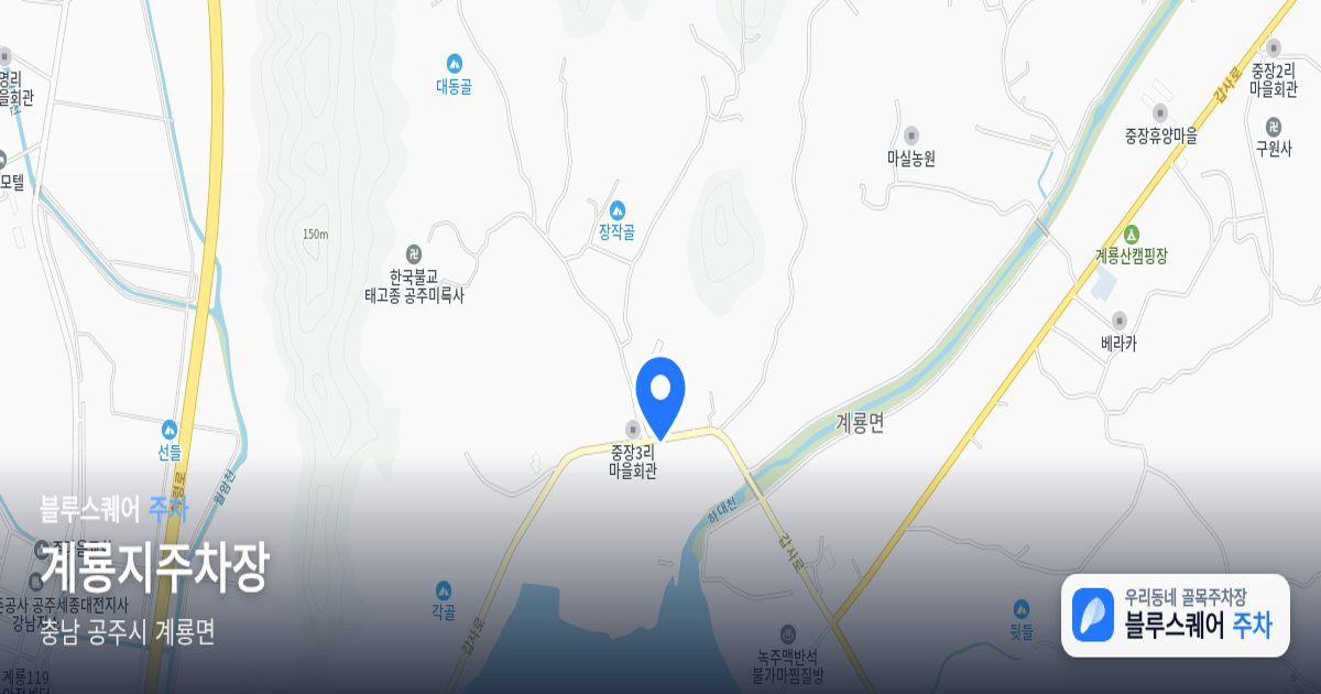 계룡지주차장 위치 지도