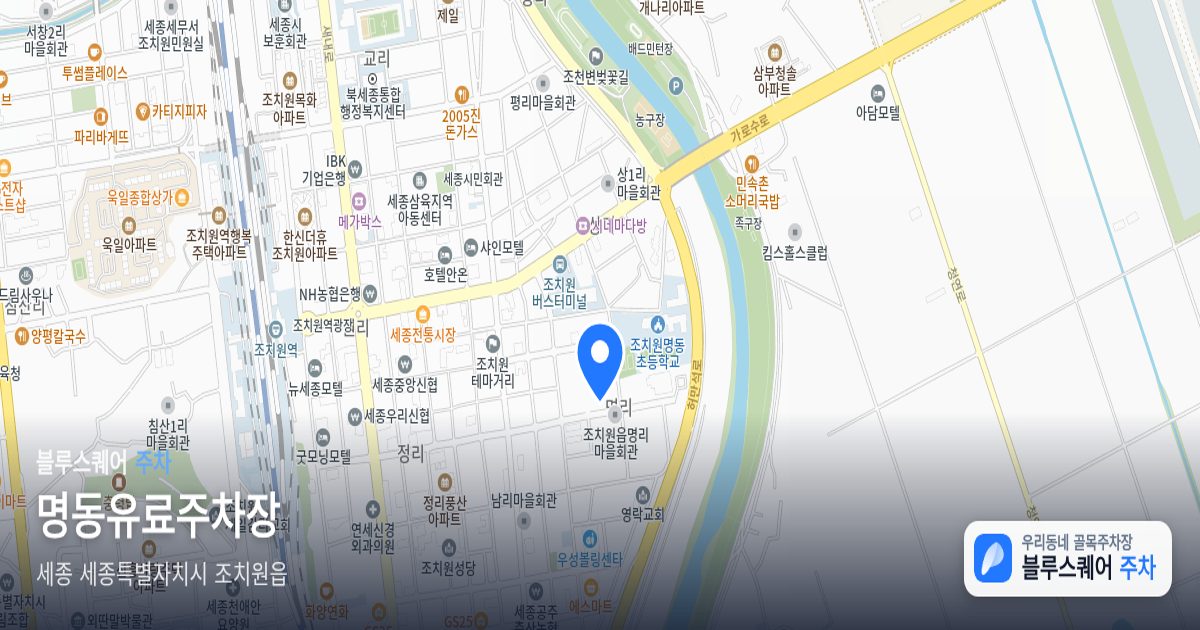 명동유료주차장 위치 지도