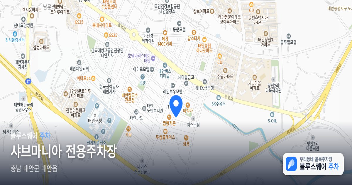 샤브마니아 전용주차장 위치 지도