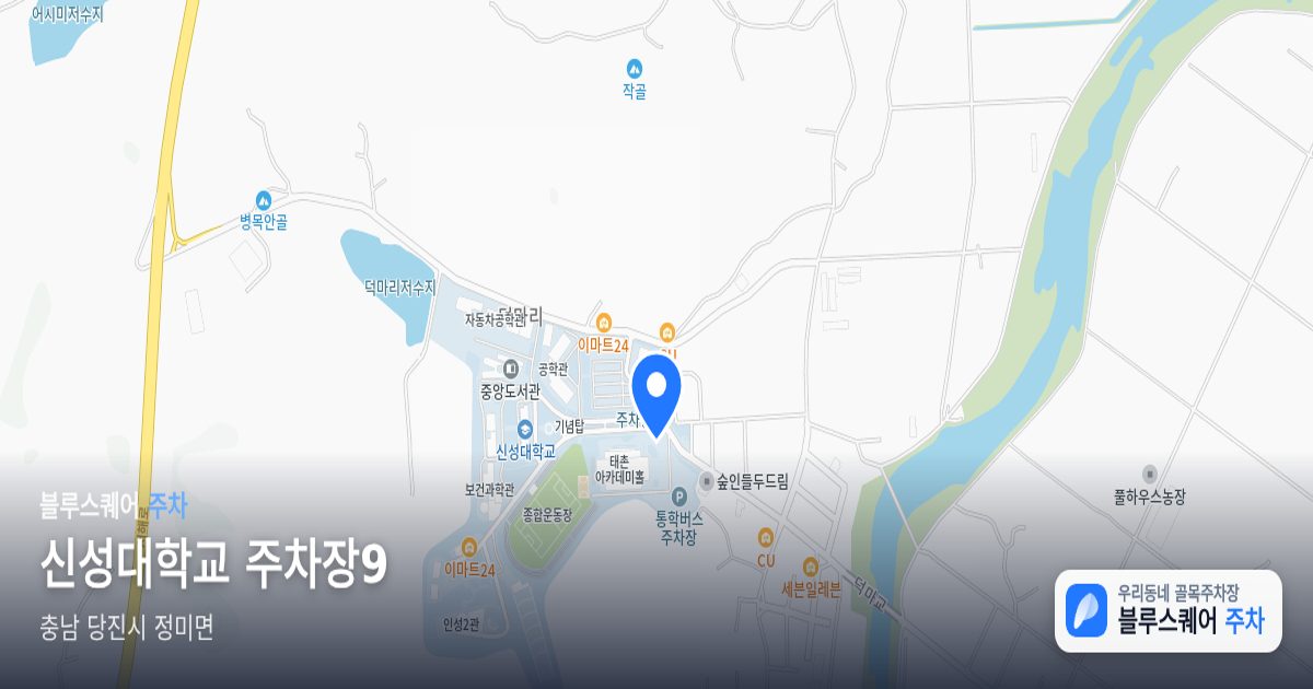 신성대학교 주차장9 위치 지도