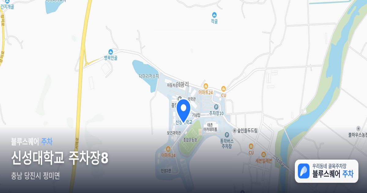 신성대학교 주차장8 위치 지도