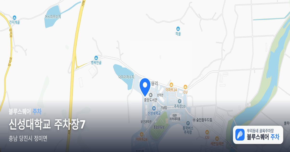 신성대학교 주차장7 위치 지도