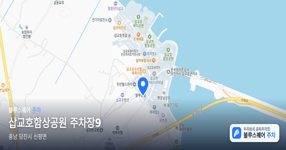 삽교호함상공원 주차장9 위치 지도