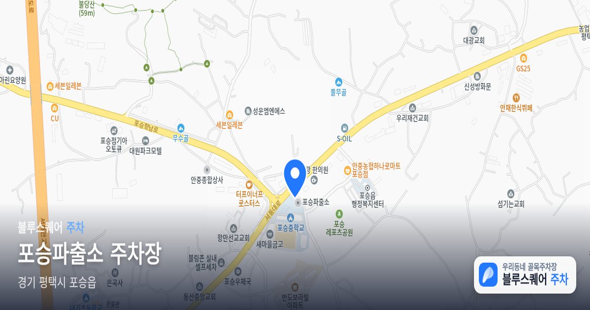 포승파출소 주차장 위치 지도
