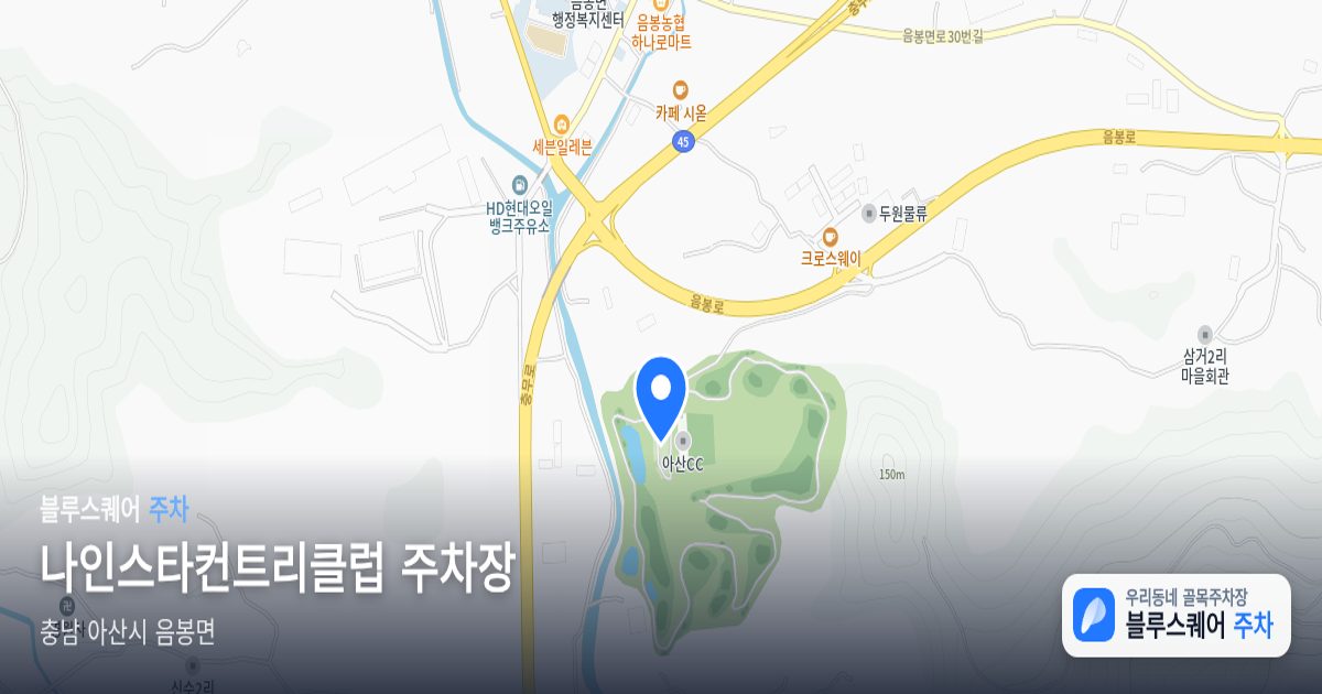 나인스타컨트리클럽 주차장 위치 지도