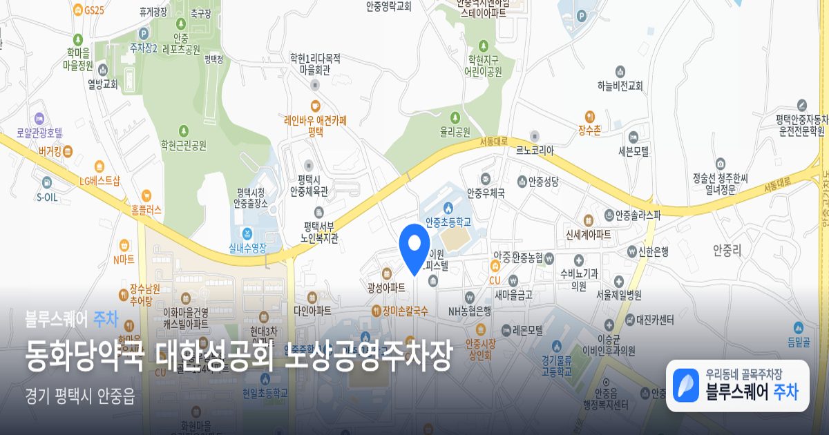 동화당약국 대한성공회 노상공영주차장 위치 지도
