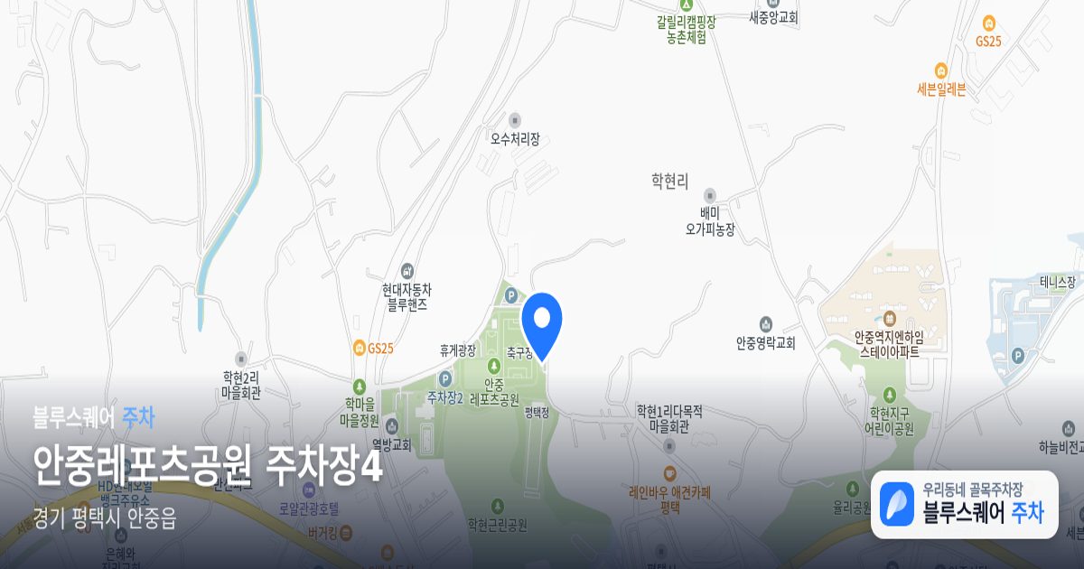안중레포츠공원 주차장4 위치 지도