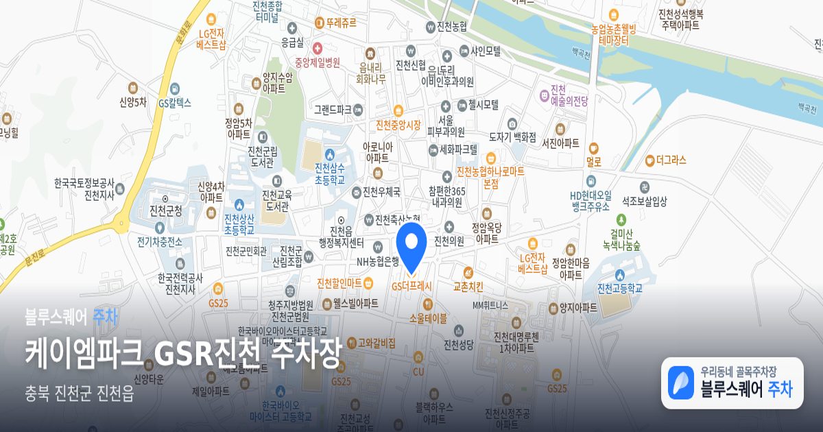 케이엠파크 GSR진천 주차장 위치 지도