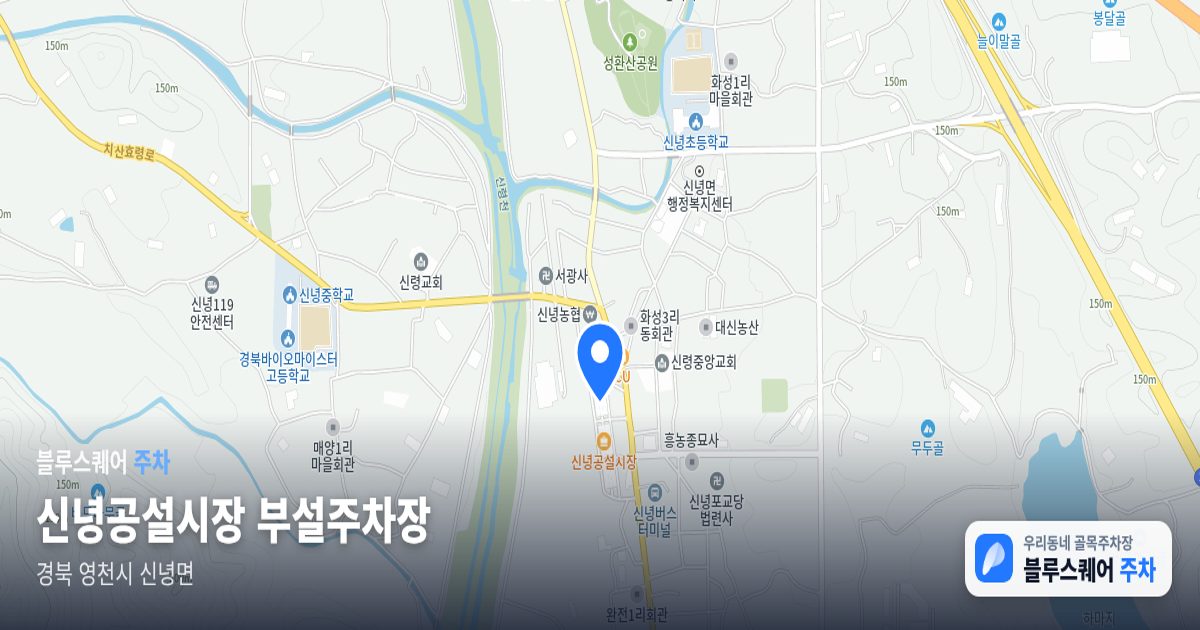 신녕공설시장 부설주차장 위치 지도