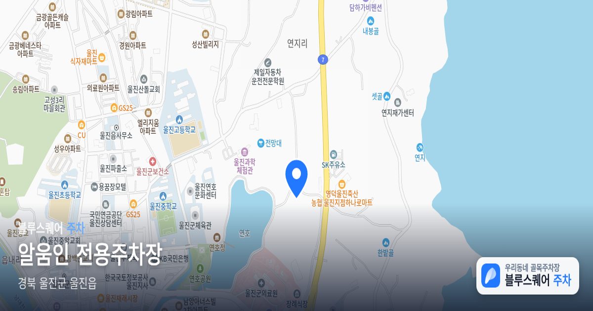 알움인 전용주차장 위치 지도