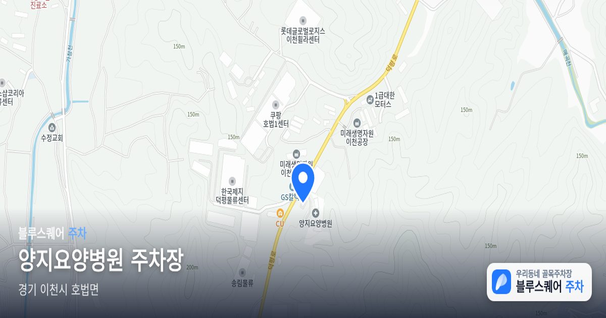 양지요양병원 주차장 위치 지도