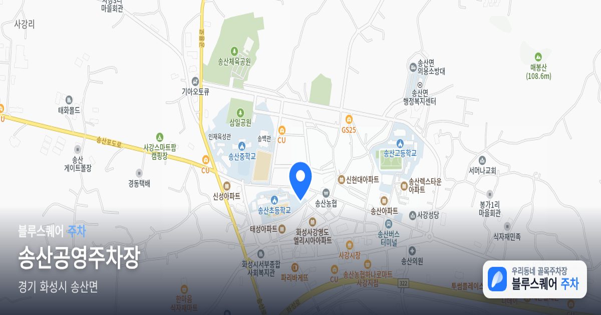 송산공영주차장 위치 지도