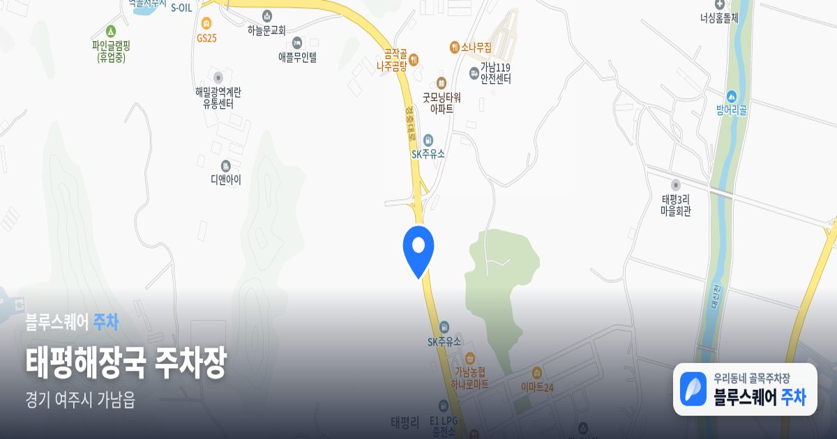 태평해장국 주차장 위치 지도