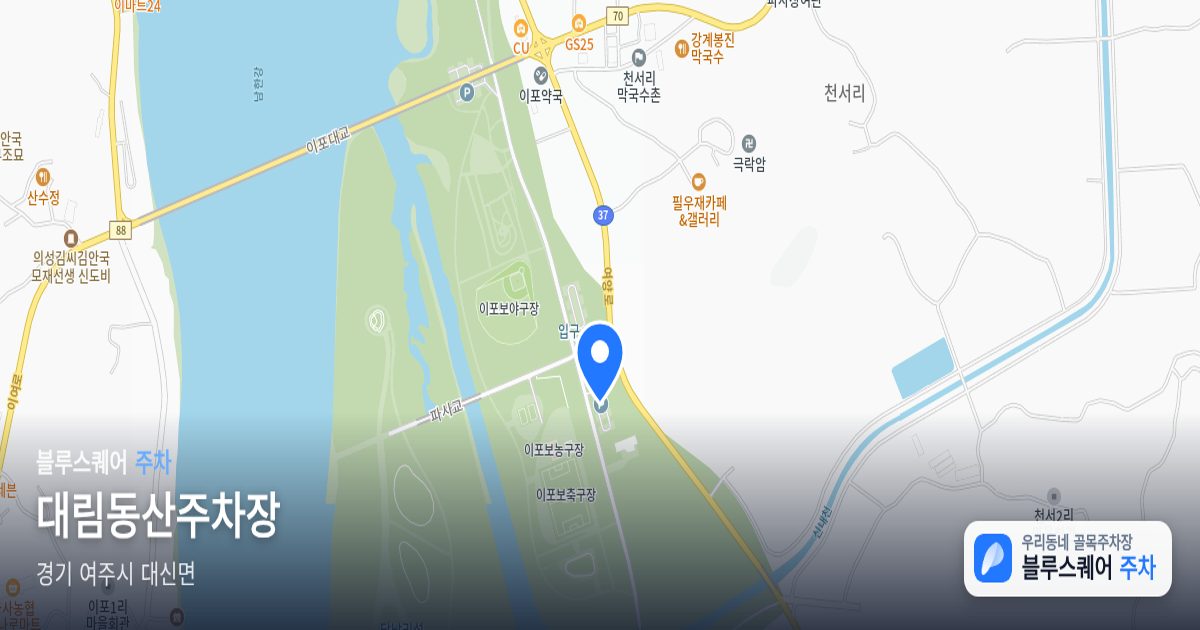 대림동산주차장 위치 지도