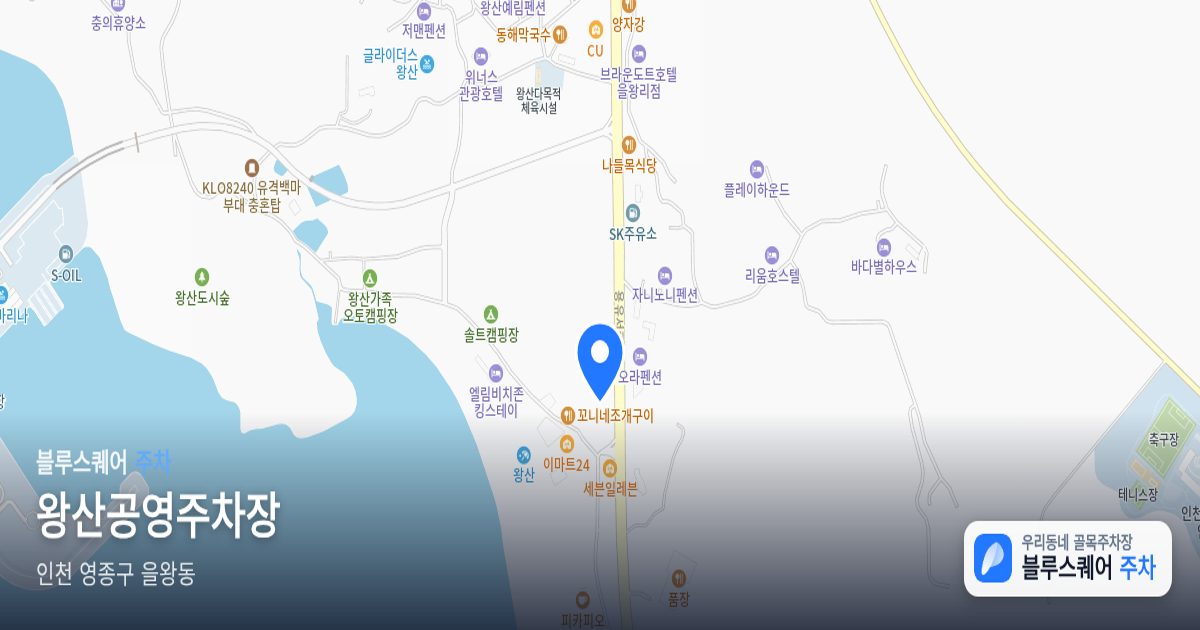왕산공영주차장 위치 지도