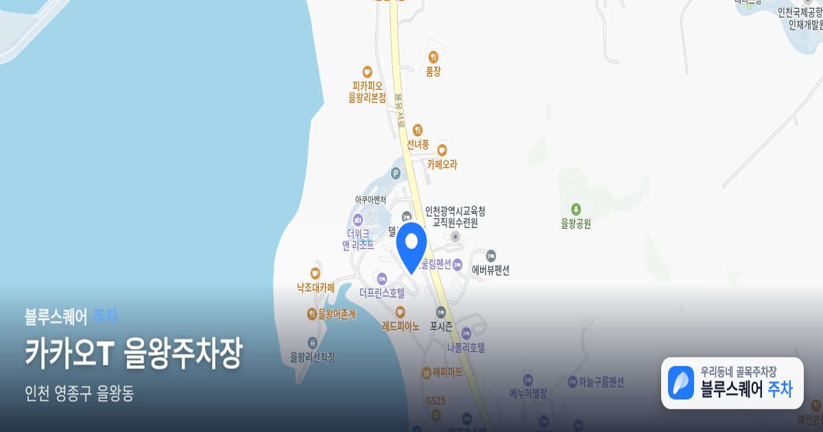 카카오T 을왕주차장 위치 지도