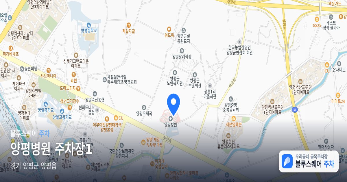 양평병원 주차장1 위치 지도