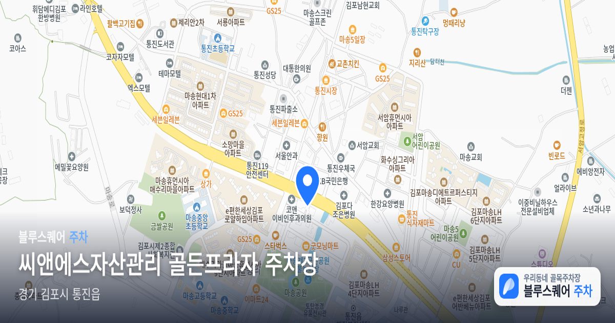 씨앤에스자산관리 골든프라자 주차장 위치 지도
