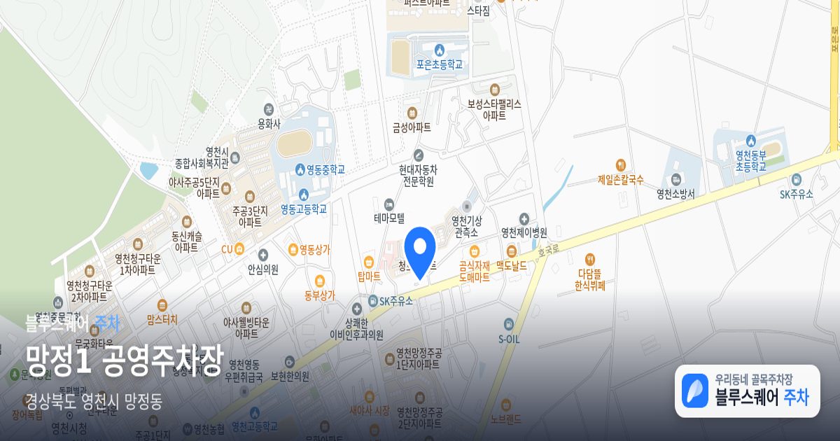 망정1 공영주차장 위치 지도