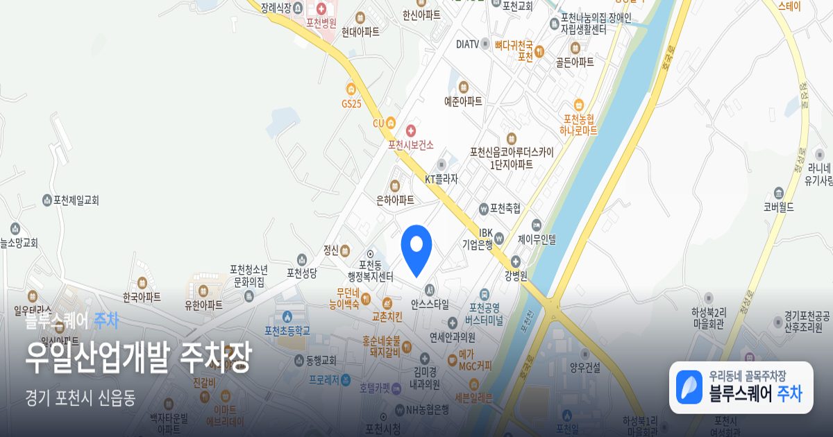 우일산업개발 주차장 위치 지도