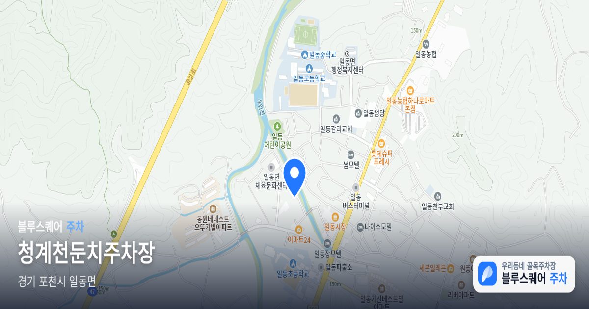청계천둔치주차장 위치 지도